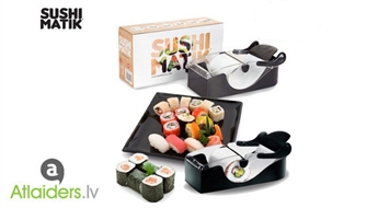 Garšīgi suši un maki mājās – vieglāk par vieglu! Mašīnīte „Sushi Matik” ērtai suši veidošanai par neticami zemu cenu – tikai par 5,99 EUR!