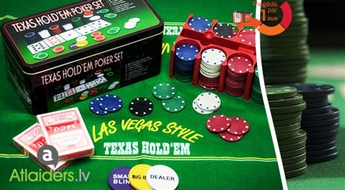 Viss, kas Tev nepieciešams, ideālam vakaram ar draugiem! Pokera komplekts "Texas Hold'em Poker Set"!