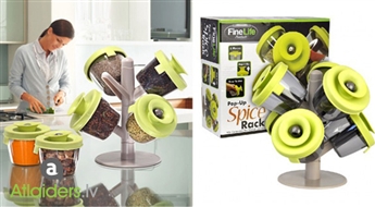 Kompakts un praktisks garšvielu organaizeris Spice Rack 6 vienā!