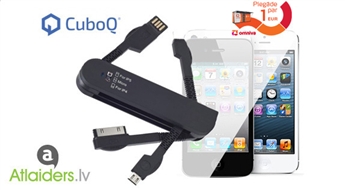 CuboQ daudzfunkcionālais USB kabelis: Micro USB, iPod, iPhone 5 un citiem!