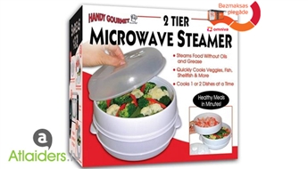 Ērts ēdiena pagatavošanai domāts tvaika katls, kuru izmanto mikroviļņu krāsnī - tagad tikai par 5.84 EUR!