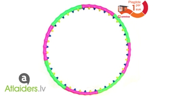HULA HOOP (940 gr.) vingrošanas riņķis ar masāžas elementiem - slaidam viduklim!