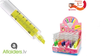 Lieliska dāvana topošajam ārstam! Tumsā spīdošs flomasteris – šļirce tikai par 1.5 EUR!