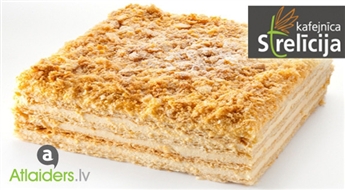 Pašcepta kūka "Mājas Napoleons" (1,1 kg) no kafejnīcas Strelīcija -38%
