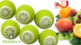 Сохраняйте продукты свежими больше! Поглатитель запахов Fridge Balls (3 шт.)!