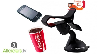 Universāls automašīnas mobilo telefonu, MP4, PDA un GPS ierīču un pat glāzes turētājs, kuru var piestiprināt pie paneļa vai vējstikla!