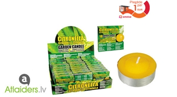 18 gab. CITRONELLA pretodu sveces - lietošanai brīvā dabā! Tagad tikai par 2,99 EUR!