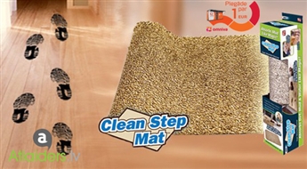 Мягкий коврик для ног „Clean Step Mat”, который отлично абсорбирует влагу и грязь!