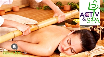 Masāža ar bambusa nūjiņām Rīgā un Ventspilī, Active&Spa un FIZIO & SPA MASSAGE ROOM ar 60% atlaidi!