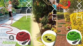 Эластичный садовый шланг XXL HOSE (7,5 - 22 м) с семью различными режимами поливки!