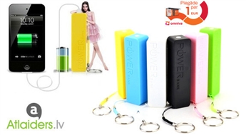 Universālais USB lādētājs Power Bank A5 (2200 mAh) digitālajām ierīcēm – tikai par 6,99 EUR!