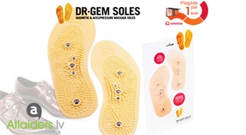 Лечебные стельки «Dr Gem Soles» для обуви с магнитами и массажными элементами!