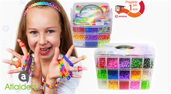 Aizraujoši bižutērijas izgatavošanas komplekti bērniem "Loom Bands" (3000 un 8000 gumijas)!