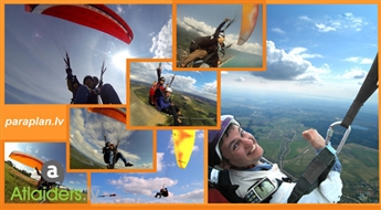 Neaizmirstams lidojums paraplānā tandēmā ar instruktoru (līdz 900 m)!