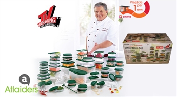 Комплект чашек с крышками (112 шт) для микроволновых печей, хранения продуктов в холодильнике и кулинарии!