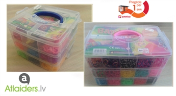 Увлекательные детские комплекты "Loom Bands" (3000 un 8000 резинок) для изготовления бижутерии!
