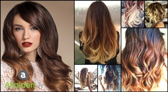 Окрашивание волос в технике Ombré + стрижка + восстанавливающая волосы маска + укладка!