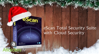 15,99 EUR par 41,08 EUR vērto antivīrusa programmu eScan Total Security Suite with Cloud Security!