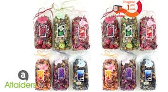 Sausi ziedi ar dažādiem aromātiem (450gr.) palīdzes izveidot patīkamu atmosfēru Jūsu mājā!