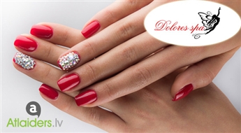 Manikīrs un/vai pedikīrs ar izturīgu pārklājumu Gelish ORLY FX vai Gelish Harmony salonā DOLORES SPA