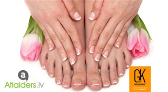Paradīze Jūsu kājām! Aparāta pedikīrs + "Gelish" lakošana jaunajā salonā GKHAIR!