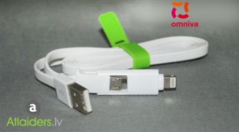 2 в 1 Oдин кабель для всех устройств - iPhone, iPad, iPod, Android и Windows Phone телефонов и планшетов!