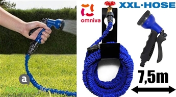 XXL HOSE elastīga dārza šļūtene (7,5 - 22 m) ar 7 dažādiem laistīšanas režīmiem!