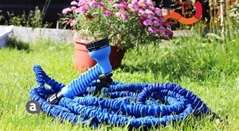 Эластичный садовый шланг XXL HOSE (7,5 - 15 м) с семью различными режимами поливки!