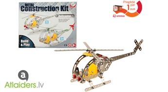 Uztaisi pats! Klasiskais metāla konstruktors HELIKOPTERS, 154 detaļas!