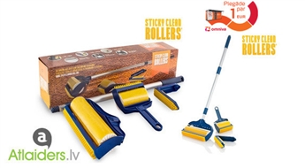Комплект особых роликов с липкой силиконовой поверхностью „Sticky Clean Rollers”! Для устранения шерсти, крошек, пыли со всех поверхностей и одежды!