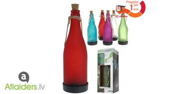 Светильник на солнечных батареях Bottle 24 см, стекло/пластик!