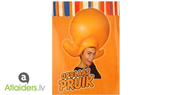 Gigantiska oranža piepūšama paruka! Esi pamānāms ballītē!