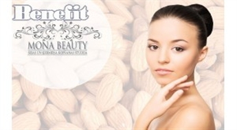 Mona Beauty: mandeļu pīlings saudzīgai sejas ādas atjaunošanai (45 min)..
