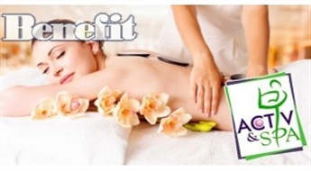 Muguras masāža ar karstajiem akmeņiem salonā ACTIV&SPA..