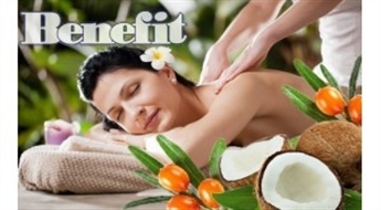 Relaksējošā kokosriekstu un smiltsērkšķu eļļu masāža, ietīšana un aromterapija sejai