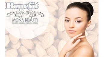 Mona Beauty: mandeļu pīlings saudzīgai sejas ādas atjaunošanai (45 min.)