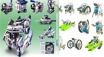 Solar Robot Kit 7in1 vai 14in1 konstruktors ar saules baterijām