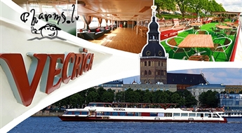 Rīgas panorāmas vai Saulrieta reiss pa Daugavu līdz Jūras vārtiem ar kuģīti VECRĪGA