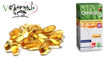 Omega 3 zivju eļļa - 60 kapsulas 2 mēnešu kursam.