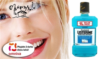 Антибактериальная жидкость для полоскания рта LISTERINE Cool Mint 1 Л