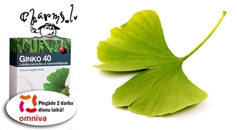 Ar Ginko 40 labāka asinsrite, koncentrēšanās un atmiņa!