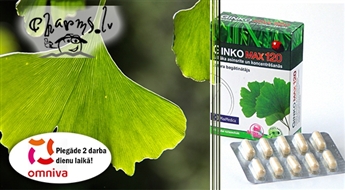 Ar GinkoMax 120 labāka asinsrite, koncentrēšanās un atmiņa! Tikai viena kapsula dienā!