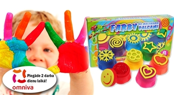 Bērnu Pirkstiņkrāsas ar Zīmodziņiem (4 vai 8 gab.)