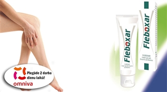 FLEBOXAR® krēms-gēls kājām ar DIOSMĪNU UN MENTOLU! Atvieglo smaguma sajūtu kājās!