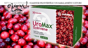 FARMAX: UroMax® Dzērvene - сила клюквы для здоровья мочевыводящих путей