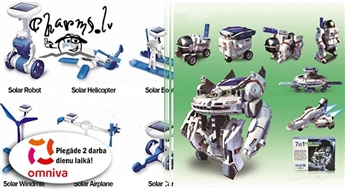 Solar Robot Kit 14in1 или 7in1 конструктор - трансформер на солнечных батереях