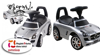 Bērnu skrējmašīna mercedes ar mūziku
