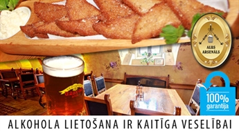 Restorāns ALUS ARSENĀLS Vecrīgā: alus + uzkodas diviem - 50%