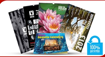 Sienas kalendāri no Izdevniecības DIENAS ŽURNĀLI: žurnāla “Playboy”, “Dārza Pasaule”, “Ilustrētā Junioriem” vai “Citādā Pasaule” kalendārs - 50%