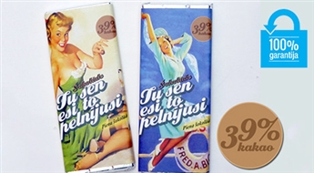Muhamors: Valentīndienas šokolāde "Būsim nerātni", "Karstā mīla" un "Tu sen esi to pelnījusi" - 50%